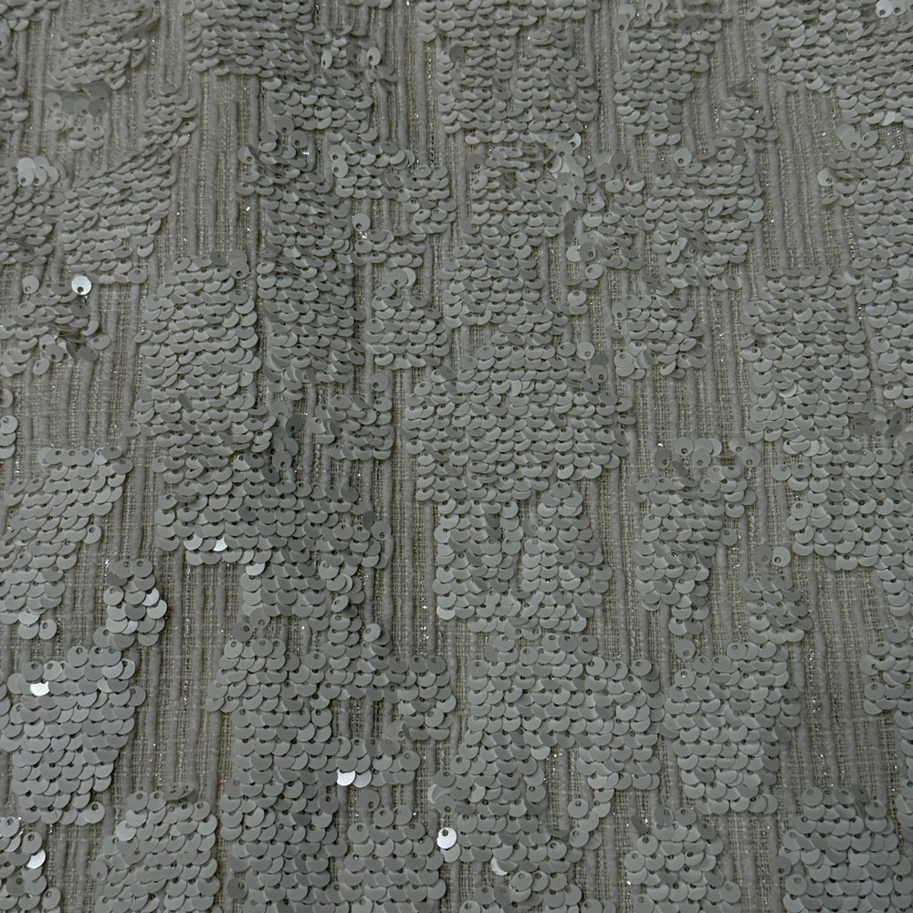 Anthropologie Sunday in Brooklyn White Sequin Vest Dress Medium SnapClose Formal - Picture 9 of 13